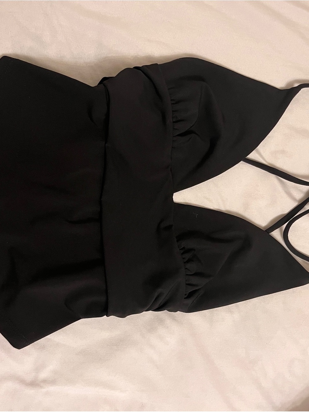 Black Sleeveless V-Neck Cami Top